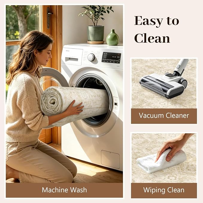 8x10 Ft Large Area Rugs for Living Room, Soft Non-Slip Machine Washable Rug - Image 8