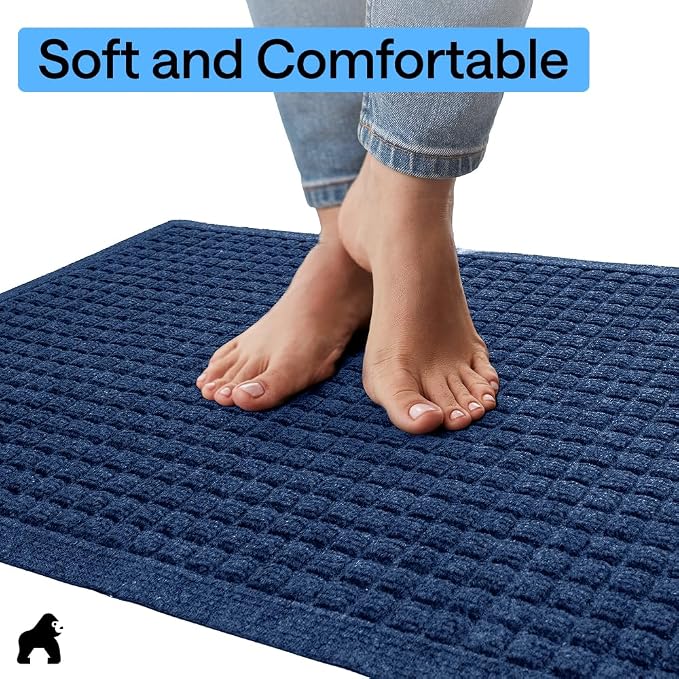 GORILLA GRIP® Ultra Absorbent Front Door Mat Outside Entrance, Traps Dirt and - Image 7