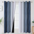 Navy Blue and Greyish White Blackout Curtains by ESTELARTEXTILER