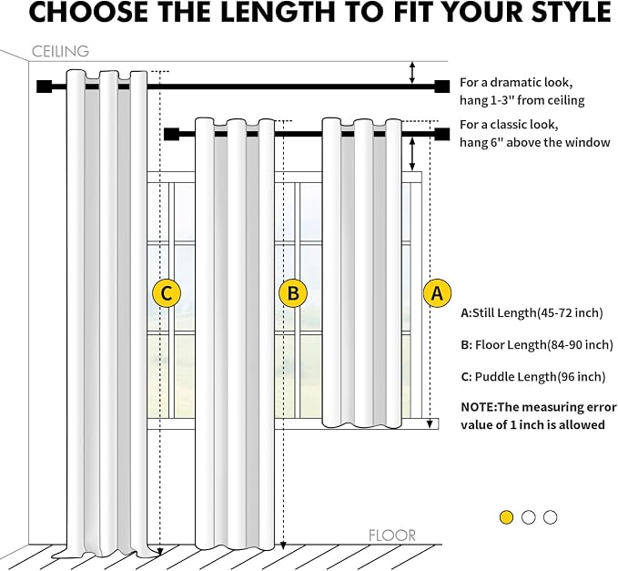 MIULEE Blackout Curtains for Bedroom 2 Panels 34 x 54 Inch Long Dark Grey | - Image 7