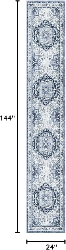 Madane Washable Runner Rugs 2x12 Long - Image 2