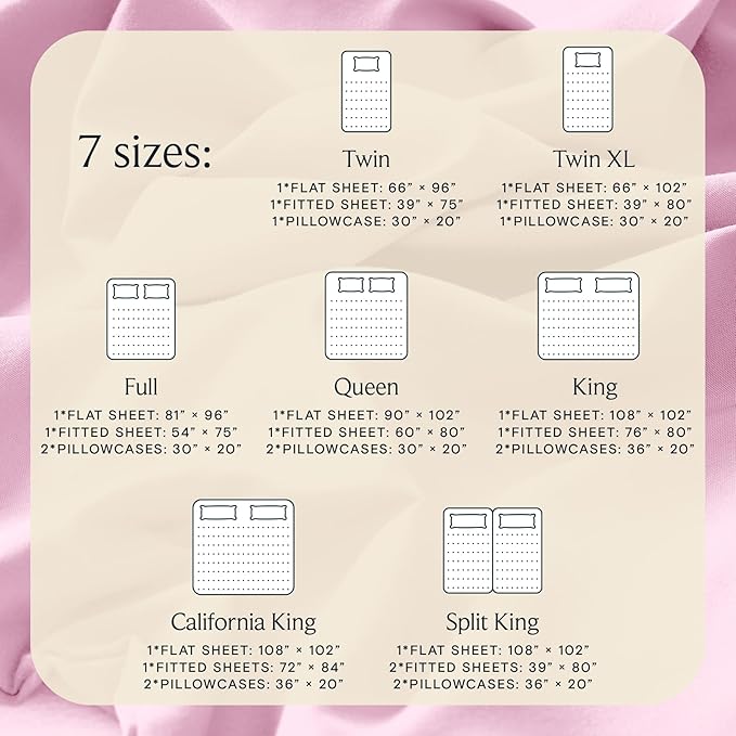LuxClub 3 PC Sheet Set Bed Sheets Deep Pockets 16" Eco Friendly Wrinkle Free Cooling Machine Washable Hotel Bedding Silky Soft - Powder Pink Twin XL