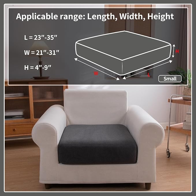 OHSIO Sectional Couch Covers, Wear Resistant Stretch Sofa Covers Washable Soft - Image 2