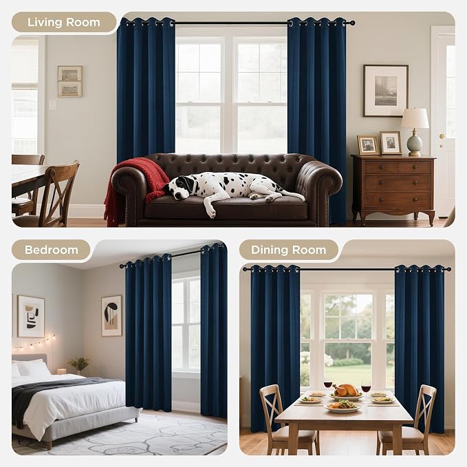 Joydeco Blackout Curtains 120 Inch Length 2 Panels Set, Thermal Insulated Long - Image 8