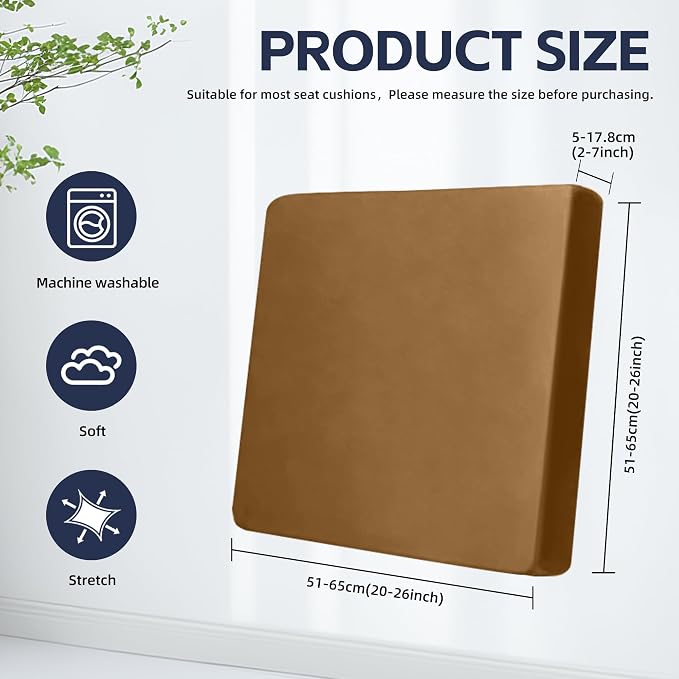 8Pcs Outdoor Cushion Covers, Elastic Patio Cushion Covers | Washable, - Image 2