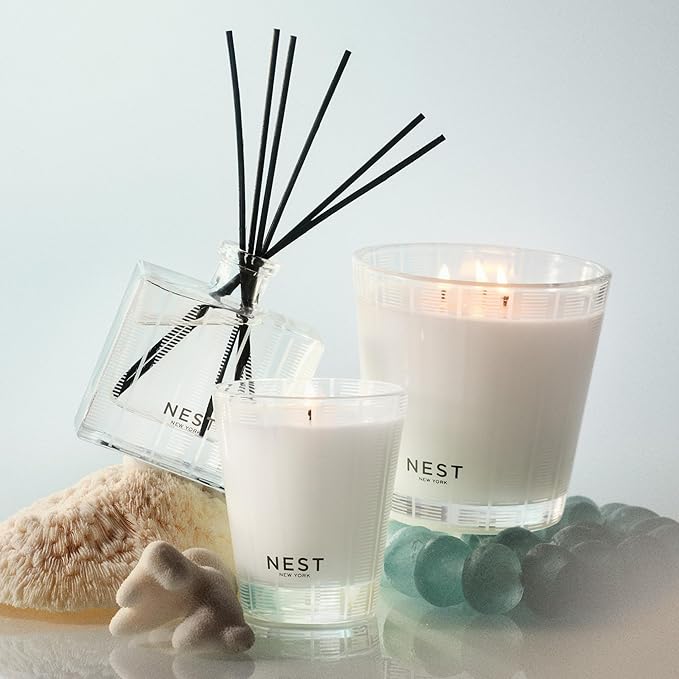 NEST New York Reed Diffuser Liquid Refill, Ocean Mist & Sea Salt - 5.9 fl oz - Fragrance for Up to 90 Days - Flame Free