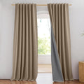 NICETOWN Burlap Vintage Open Linen Weave Flax Thermal Curtains, 100% Blackout by NICETOWN
