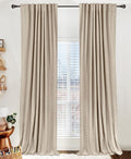 Linen Textured Total Blackout Curtains by 100BlackoutShield