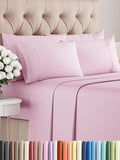 King 6 Piece Sheet Set - Comfy Breathable & Cooling - Ultra-Soft Hotel Luxury Bedding Set with 8-16 Inch Deep Pockets - 1 Flat & 1 Fitted Sheet & 4 Pillowcases - Wrinkle Free & Easy Care - Light Pink