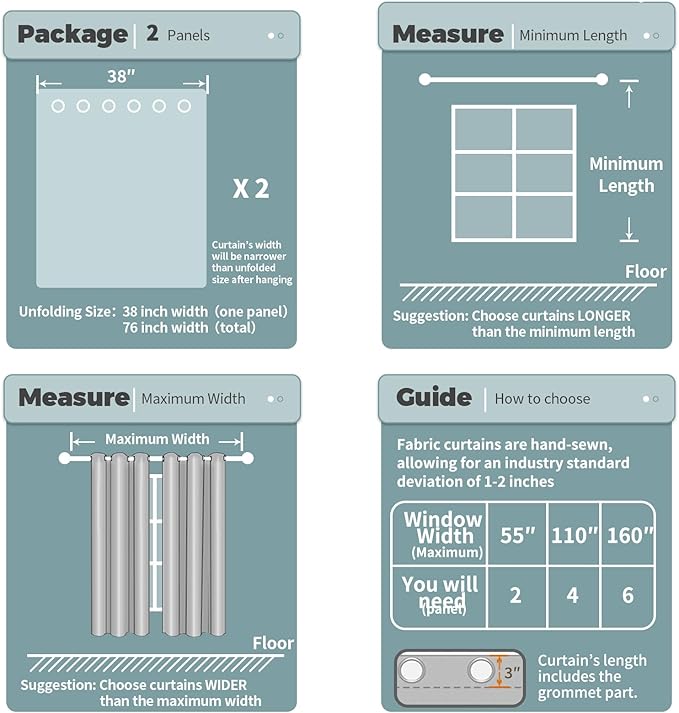 BGment Blackout Curtains for Living Room - Grommet Thermal Insulated Room Darkening Curtains for Bedroom, 2 Panels of 38 x 54 Inch, Taupe