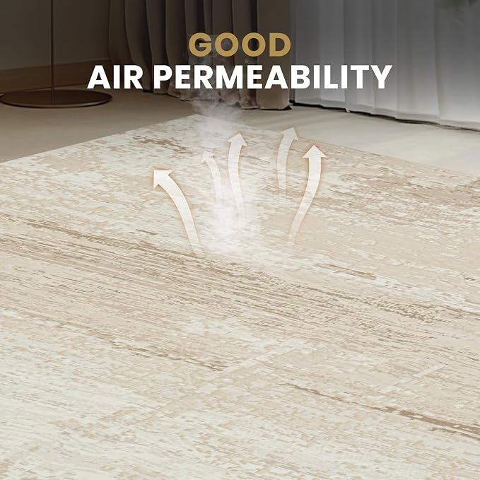 8x10 Neutral Washable Area Rugs - Image 5