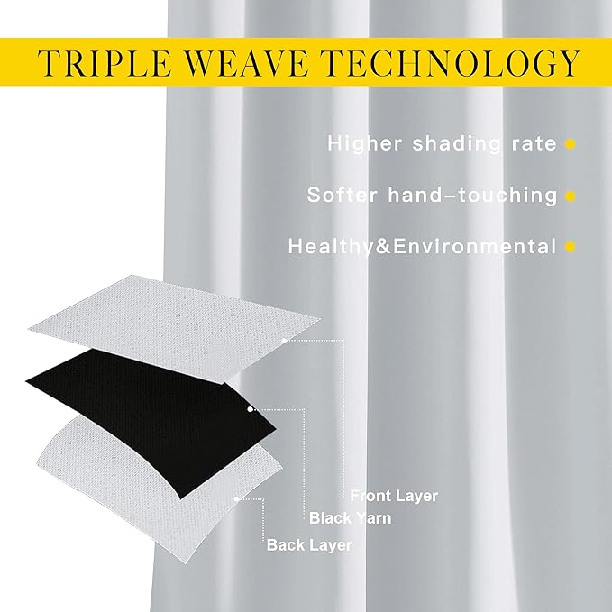 NICETOWN Room Darkening Curtains Extra Long 110 Inches, Grommet Thermal - Image 3