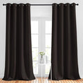 NICETOWN Blackout Curtains Grommet 2 Panels Toffee Brown Drapes 95 Inches Long