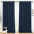 NICETOWN Blackout Room Divider Curtains 118 inches Long, Grommet Thermal Window Treatments Sound Reducing Drapes for Sliding Glass Door, Navy Blue, W66 x L118, 2 Pieces