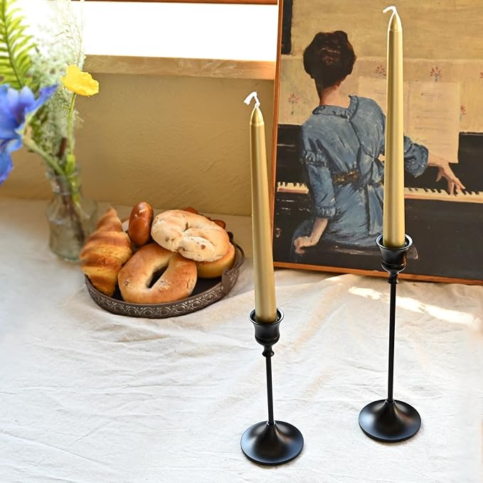 Candlestick Holders Black, 1 Pack Taper Candle Holder for Candlesticks, Candle Sticks Holder Decor for Home Decor
