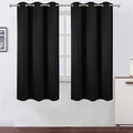 Black Thermal Blackout Curtains/38 x 63 Inch/Set of 2 Panels Room Darkening by Lemomo