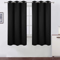 Black Blackout Curtains 40 x 63 Inch Length/Set of 2 Curtain Panels/Thermal by Lemomo