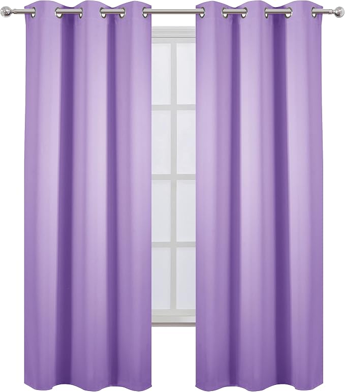 Blackout Curtains 38 x 84 inch/Lavender Curtains Set of 2 Panels/Thermal - Image 2