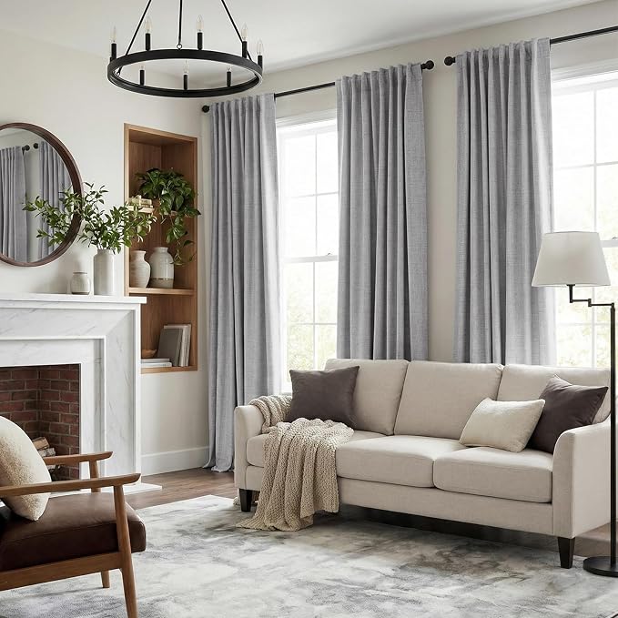 INOVADAY 100% Blackout Linen Curtains - Image 5