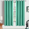 Yakamok Room Darkening Curtains 52x63 inch Length Turquoise-Living Room | 2 by Yakamok