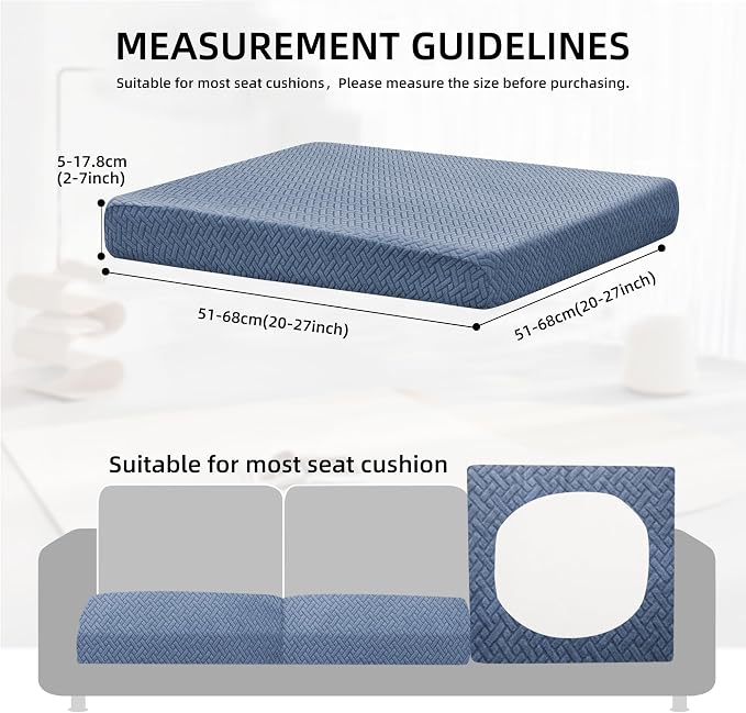12PCS Patio Cushion Covers, Patio Furniture Couch Seat Slipcovers | Washable - Image 2