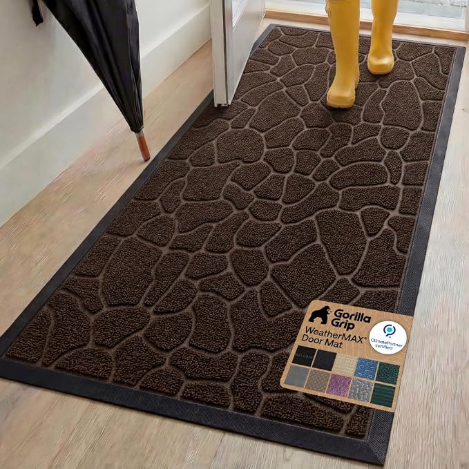 GORILLA GRIP 100% Waterproof All-Season WeatherMAX Doormat, US Designed Natural by Unknown