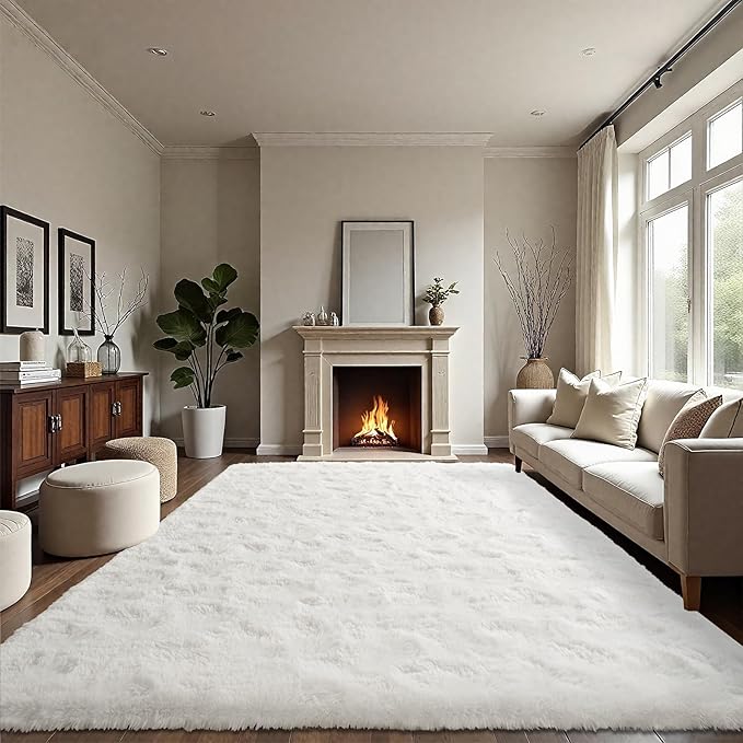LOCHAS 4x6 Area Rugs Fluffy Living Room Carpets - Image 5