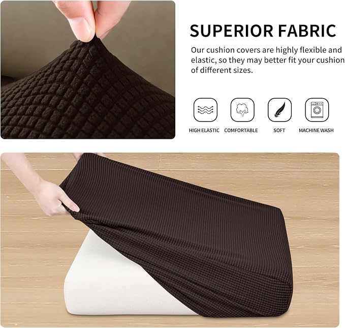 Easy-Going Stretch 3 Pieces Oversized Couch Cushion Cover - Image 5