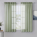 MIULEE Sage Green Sheer Curtains 54 X 63 Inches, 2 Panels | Elegant Window by MIULEE