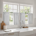 MIULEE 4-Panel 36 Inch Blackout Kitchen Tier Curtains Over Sink Creyish White by MIULEE
