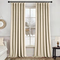 MIULEE Velvet Curtains 50W x 96L 2 Panels Beige Blackout Curtains | Luxury by MIULEE