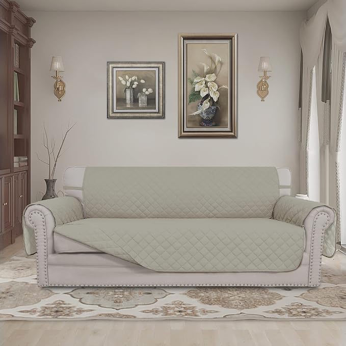 Easy-Going Reversible Couch Cover, 3 Cushion Sofa, Water Resistant Furniture Mat - Image 2