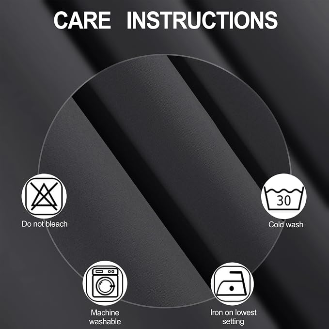 Dark Grey Thermal Blackout Curtains/42 x 84 Inch/Set of 2 Panels Room Darkening - Image 4