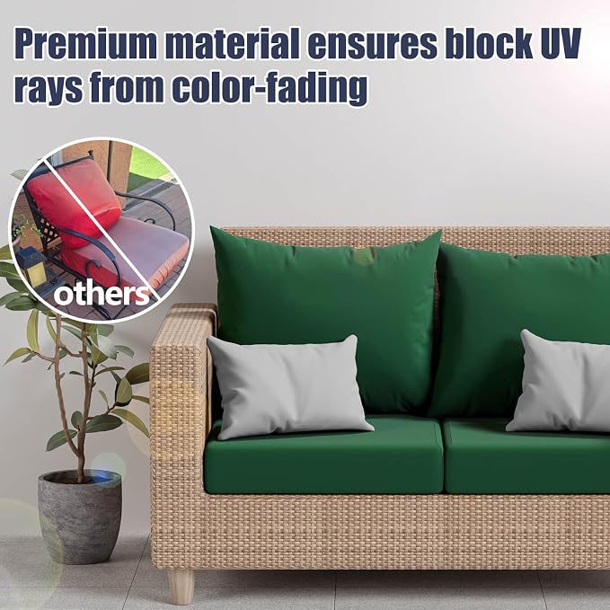 8Pcs Outdoor Cushion Covers, Stretch Patio Furniture Couch Chair Slipcovers | - Image 3