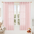 Sheer Linen Curtains 63 Inch Length by LAMIT