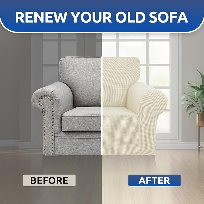Stretch Chair Sofa Slipcover, Single Couch Cover, Pet Friendly Furniture - Image 5