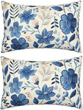 Outdoor Pillows Blue Pillow Covers 24x35 Inch Set of 2 Throw Pillow Covers, Scandinavian Throw Pillows, Lumbar Pillows Cushion Covers Decorative Pillow Covers for Couch Garden Patio Furniture J334