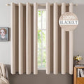 MIULEE 100% Blackout Linen Curtains by MIULEE