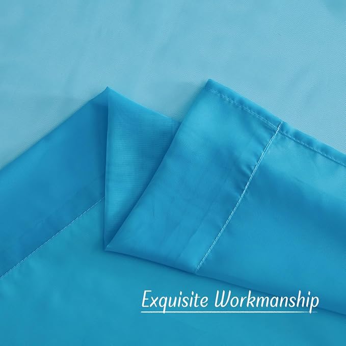 NICETOWN Voile Sheer Teal Curtains 96 inches Long 2 Panels Set, Grommet Casual - Image 5