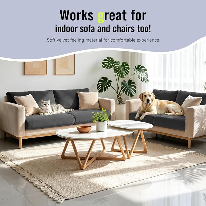 8Pcs Outdoor Cushion Covers, Stretch Patio Furniture Couch Chair Slipcovers | - Image 8