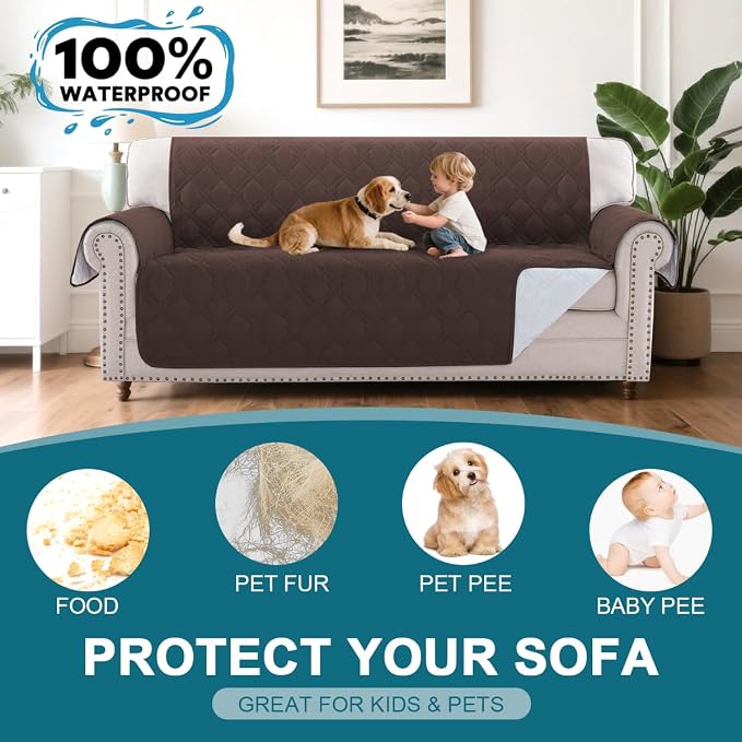 Turquoize 100% Waterproof Sofa Covers Couch Cover - Image 2