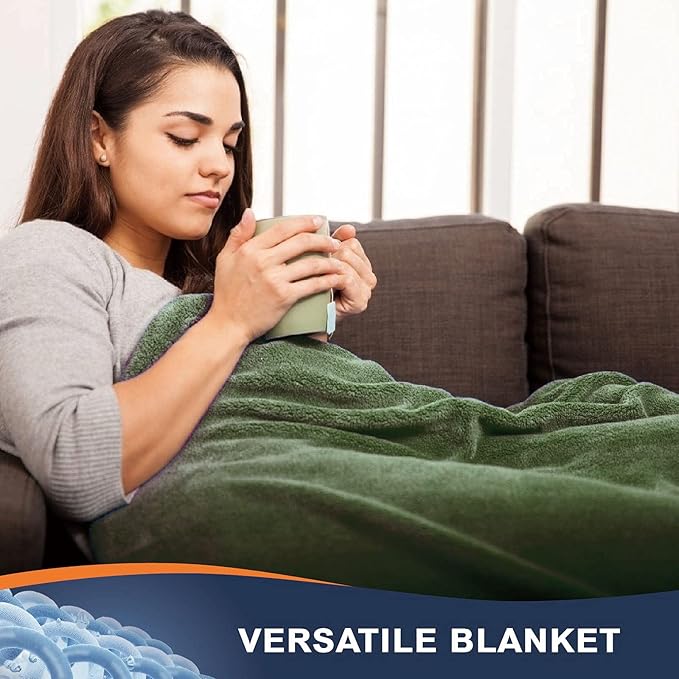 Walensee Fleece Blanket Plush Throw Fuzzy Lightweight (Queen Size 90x90 Olive Green) Super Soft Microfiber Flannel Blankets for Couch, Bed, Sofa Ultra Luxurious Warm and Cozy for All Seasons
