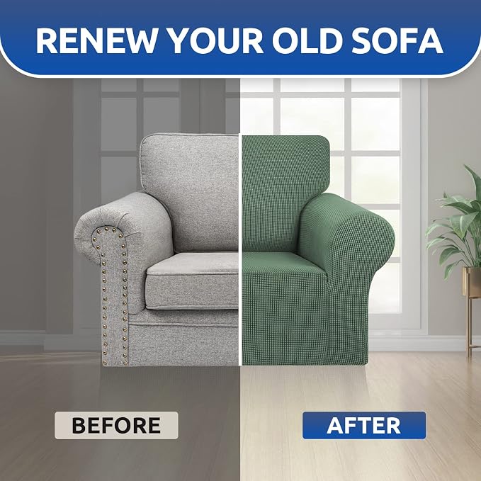 Stretch Chair Sofa Slipcover, Single Couch Cover, Pet Friendly Furniture - Image 5