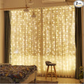 ZSJWL 2 Pack Curtain Lights, 300 LED Curtain Fairy Lights with Remote, 8 Modes 9.8 × 9.8 Ft Curtain String Lights, USB Plug in Copper Wire Lights for Bedroom Window Chrismas Wedding Party, Warm White