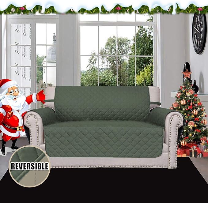 Easy-Going Reversible Couch Cover, 2 Cushion Sofa, Slipcover - Image 2