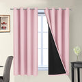 Yakamok Pink 100% Blackout Curtains 63 Inches Long by Yakamok