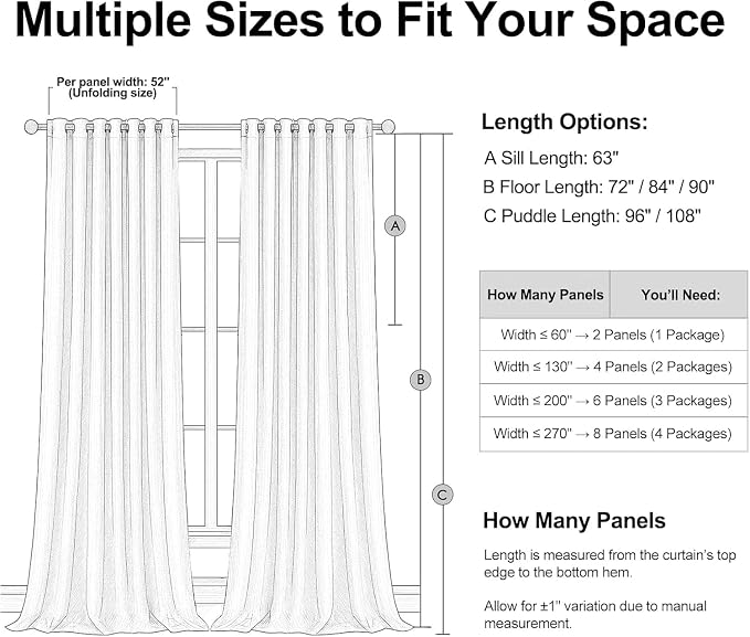 Topfinel Extra Long 120 Inch Blackout Curtains - Image 8