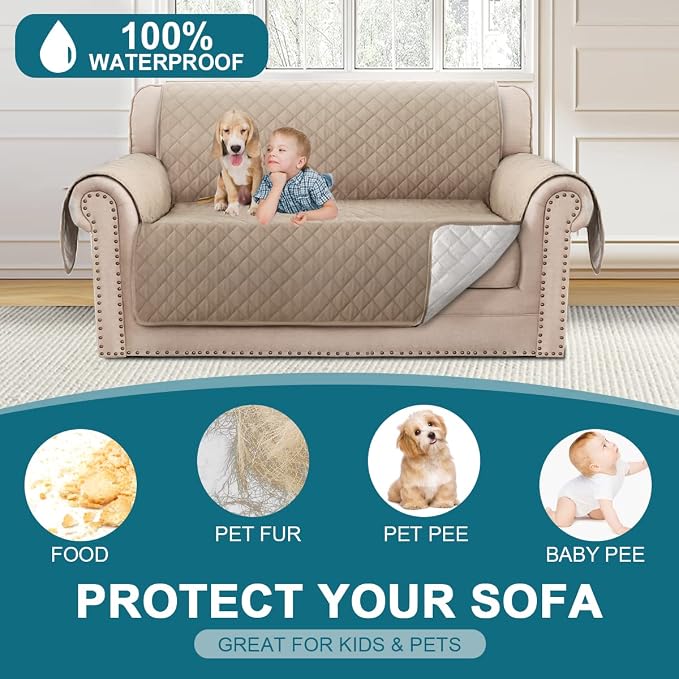 Turquoize 100% Waterproof Couch Cover Sofa Covers - Image 2