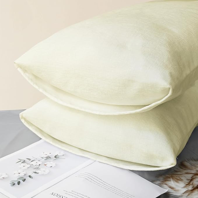 CaliTime Decorative Standard Throw Pillow Covers 26 X 20 Inches Beige | Pack of - Image 4