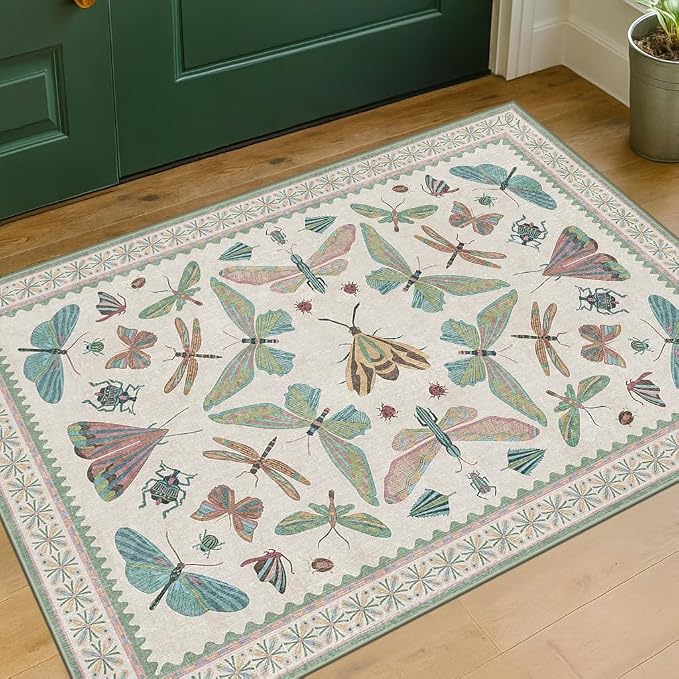 Washable Boho Bathroom Rug 2x3, Small Throw Rugs - Image 6